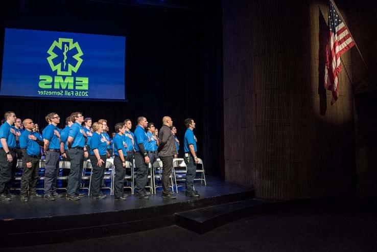 Students at EMT Graduation