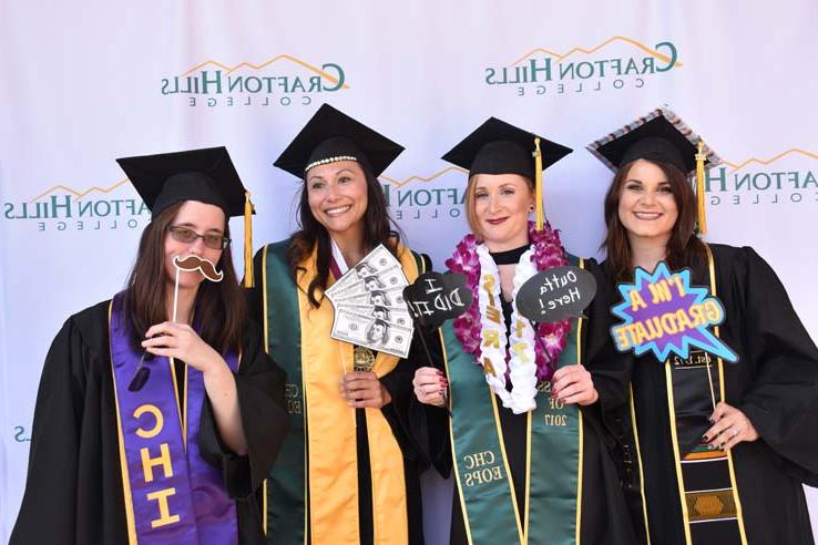 People enjoying commencement activities